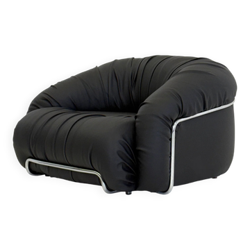Italian Space Age armchairs in black