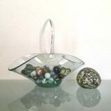 Candy basket blown glass