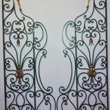 Pair of wrought iron interior grilles - mid-twentieth century