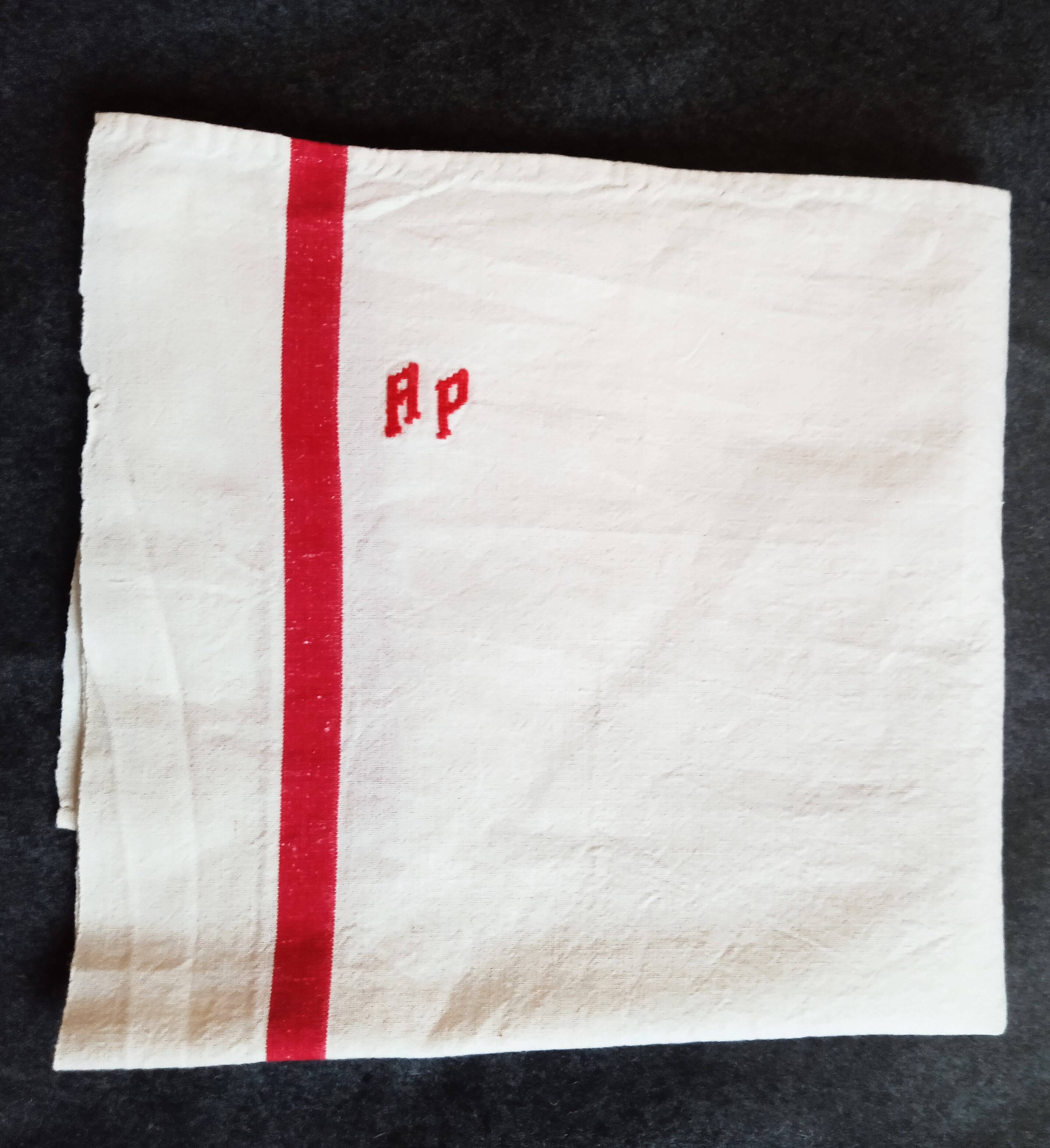 2 large old linen tea towels