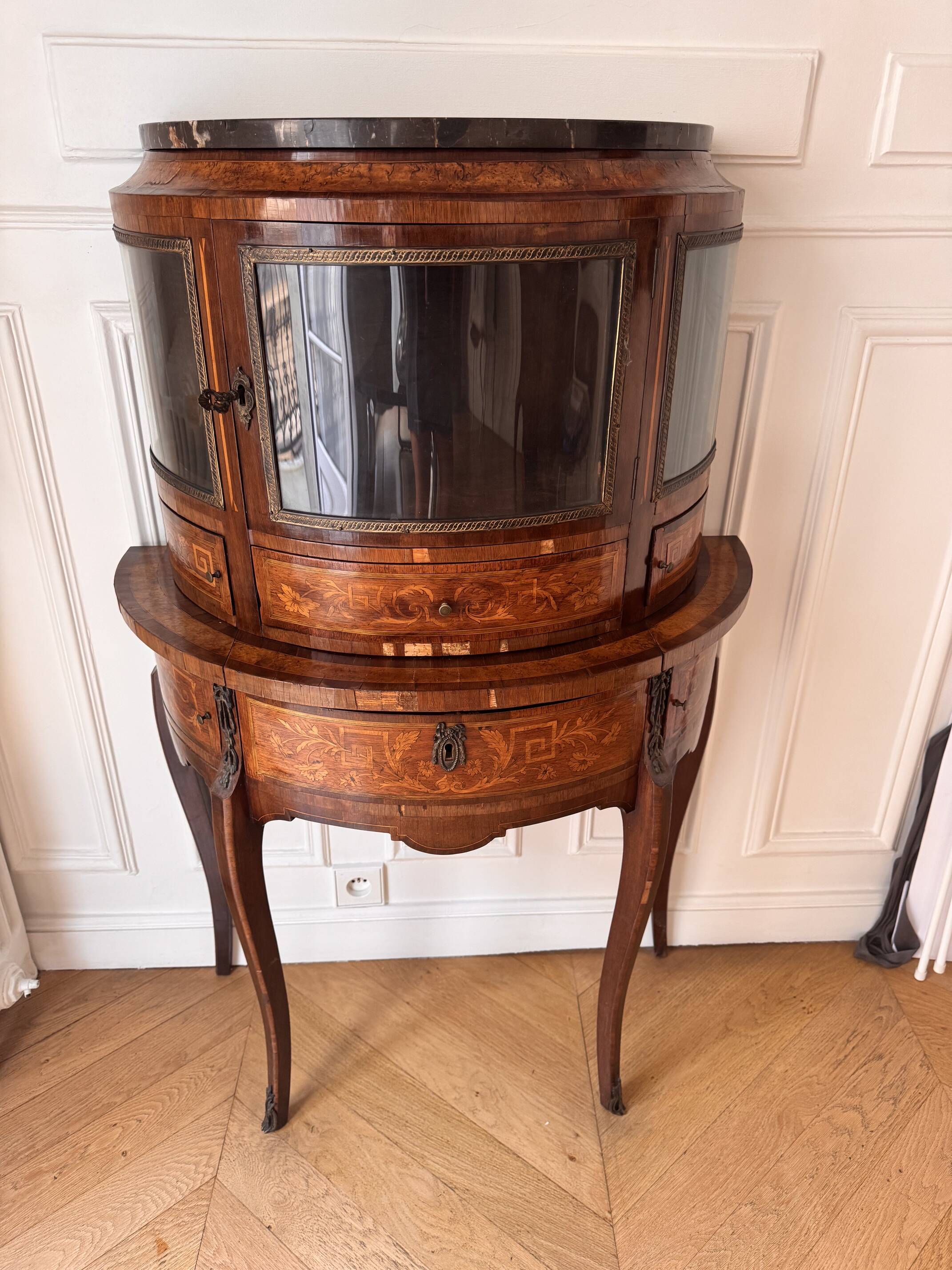 Daytime happiness marquetry half-moon Napoleon III