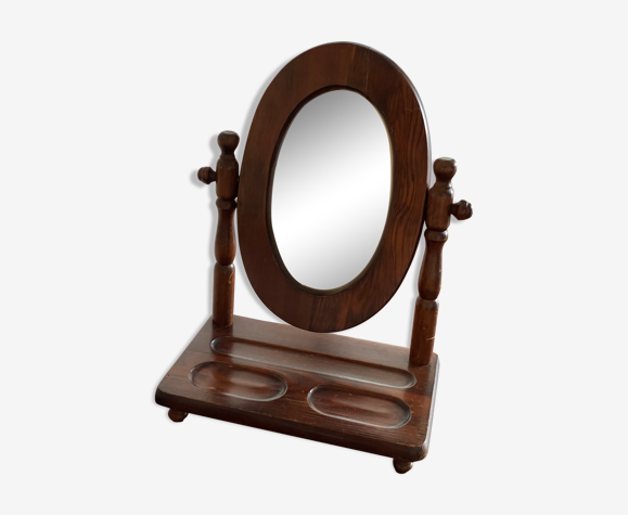 Coiffeuse miroir à poser en bois