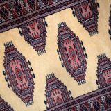 Tapis Bukhara Vintage Fait Main en Laine – 65 x 209 cm - 1C943