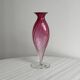 Twisted pink blown glass vase