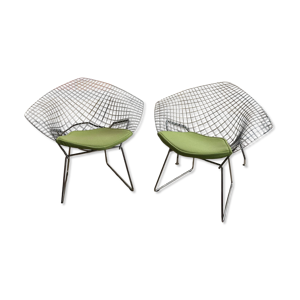 Paire de fauteuils diamond
