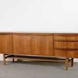 Buffet/canapé-lit milieu du siècle en teck par Morris de Glasgow. Mode vintage.