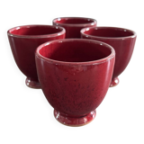 Set of 4 stoneware mugs