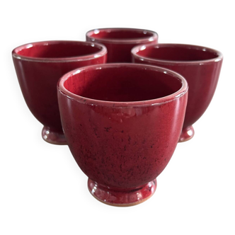 Set of 4 stoneware mugs