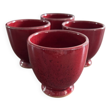 Set of 4 stoneware mugs