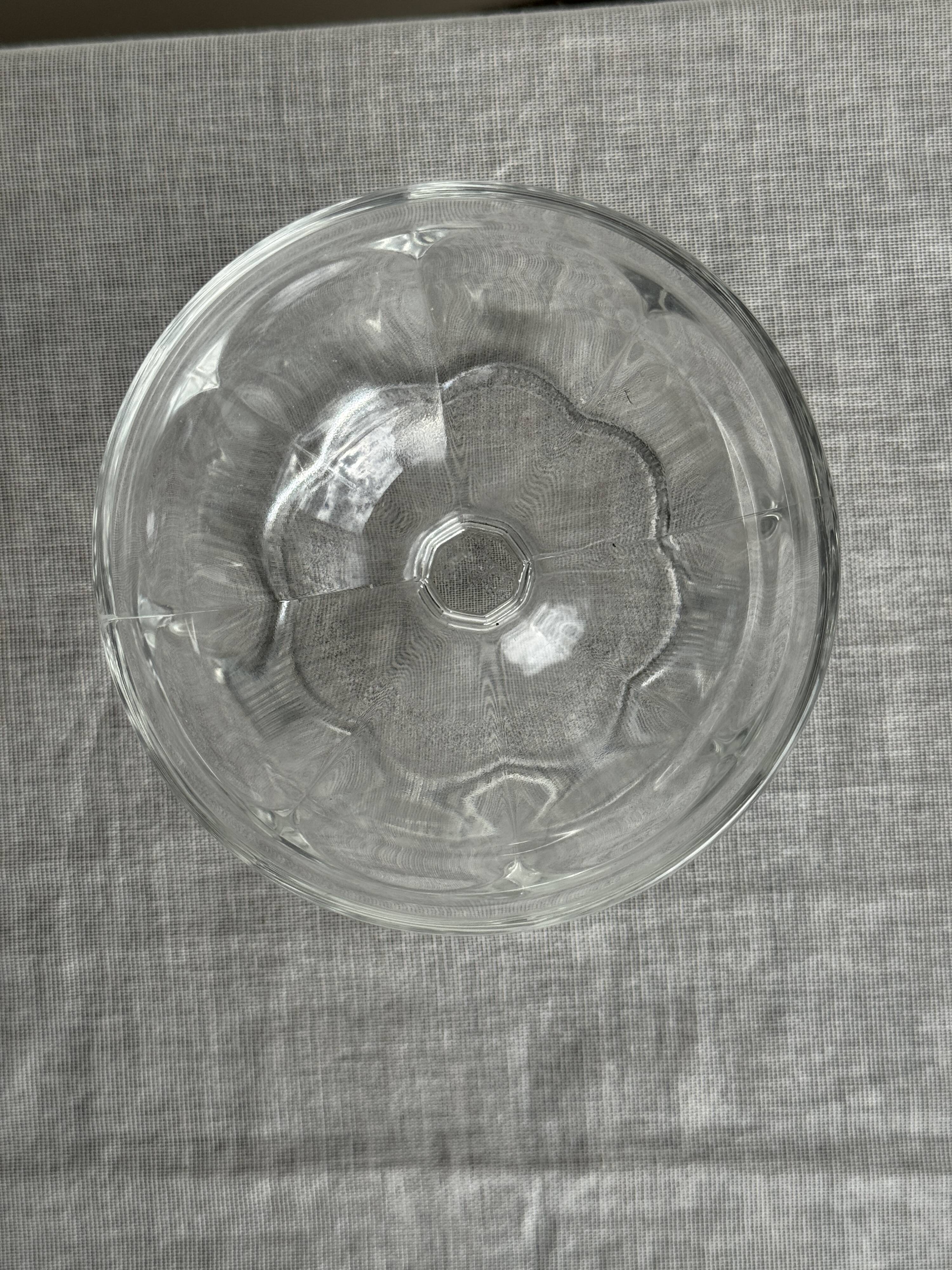 Set of 10 small vintage glass ice cream bowls.