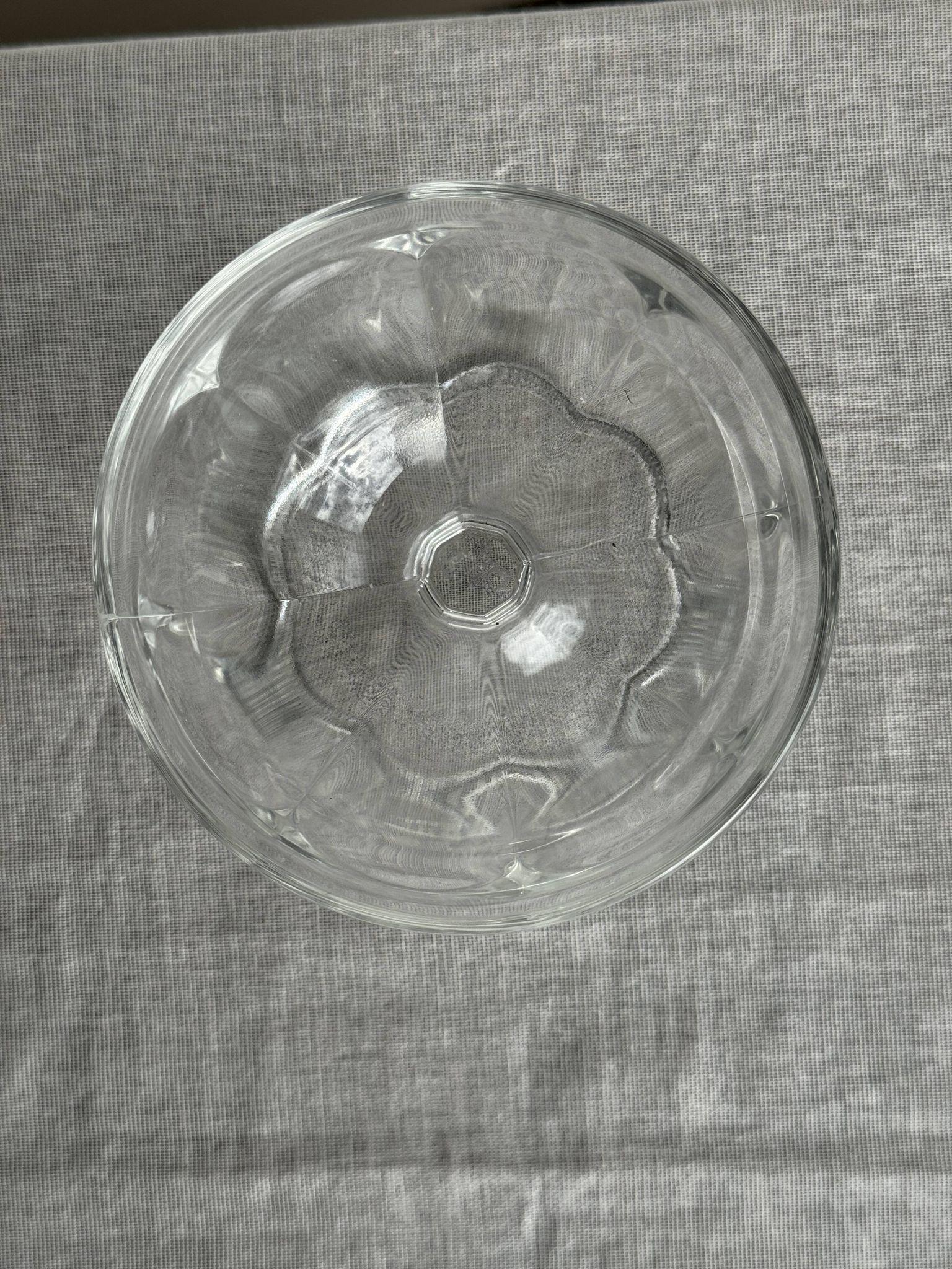 Set of 10 small vintage glass ice cream bowls.