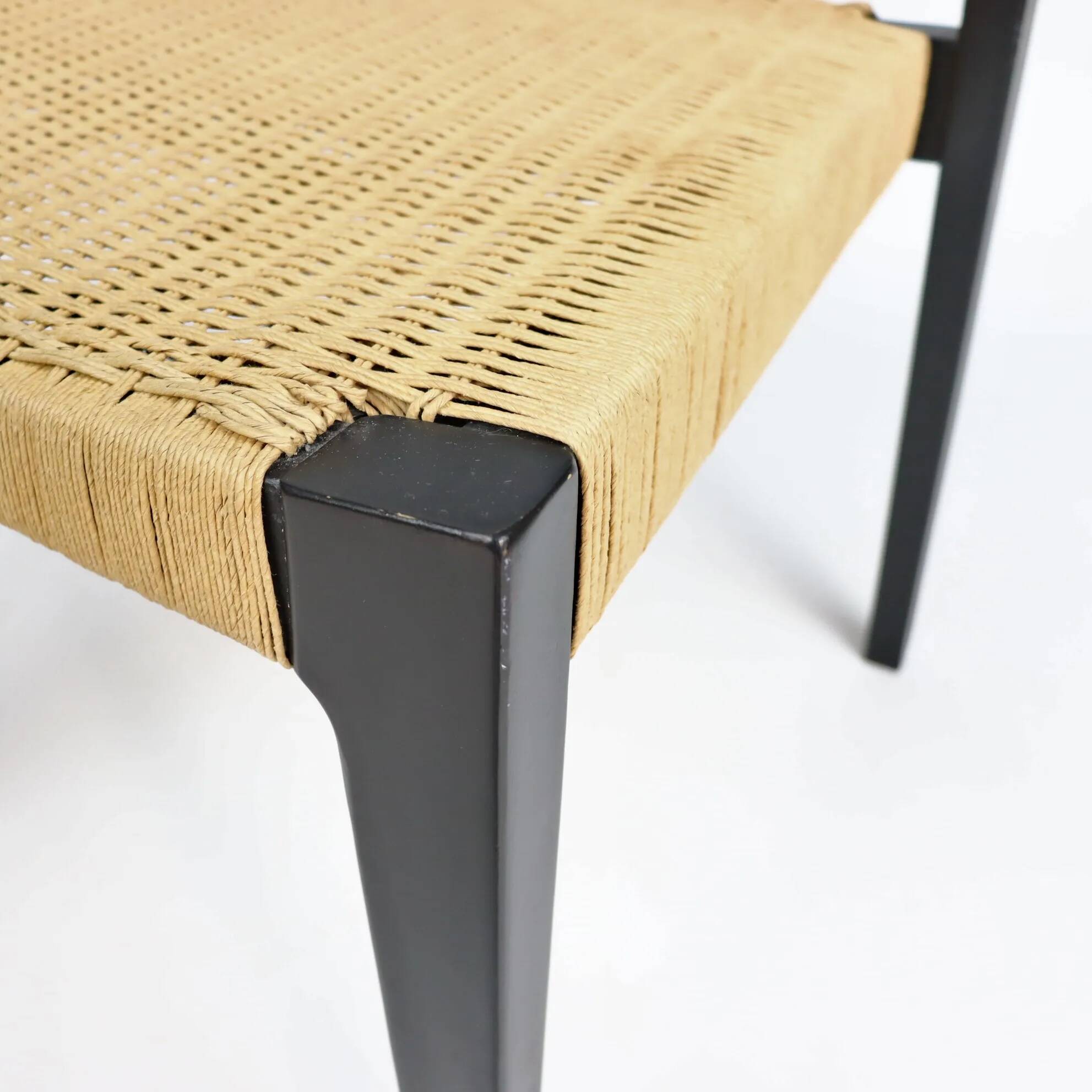 Scandinavian wooden and rope chairs