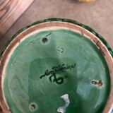 Old pitcher - vintage jug / ceramic slip Sarreguemines