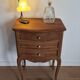 Louis XV style wooden bedside chest of drawers