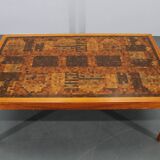 1980s Danish end-grain mosaic coffee table by Middelboe & Linduma for Tranekaer