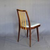 Set of 4 two-tone Thonet chairs from 1960, with grey leather seats.