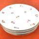 6 antique porcelain soup plates P.N France