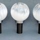 Three vintage wall lamps mazzega opalescent murano italy, year 70