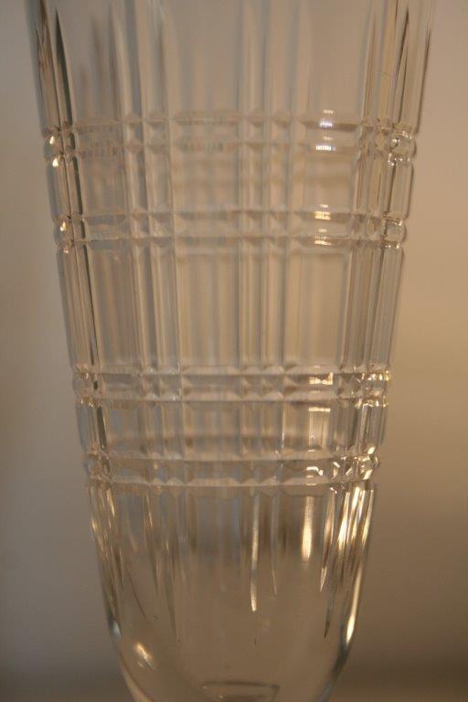 4 flutes carved Crystal Baccarat