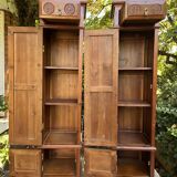 Pair of exotic wood storage columns - China