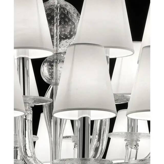Transparent Murano Glass Chandelier by Simoeng for Simoeng