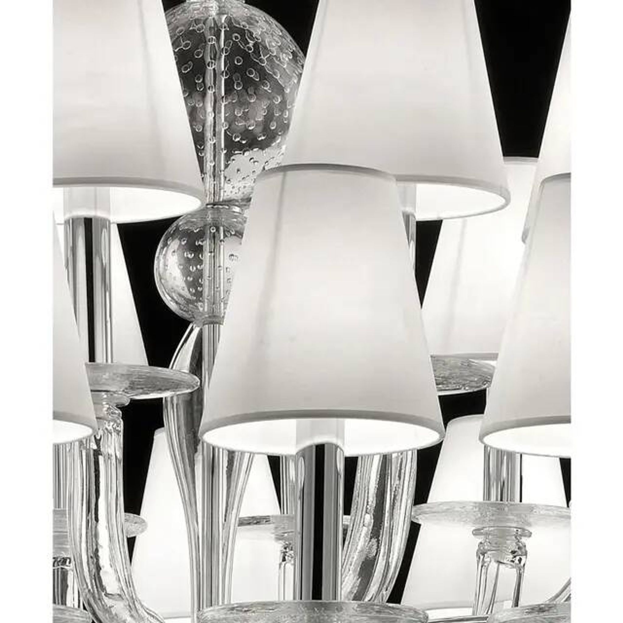 Chandelier en verre de Murano transparent par Simoeng pour Simoeng