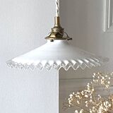Opaline glass pendant light