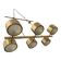Italian Sputnik Candlestick Metal Gold Stilnovo Lelli Style