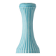 XXL Spanish sculptural table lamp in turquoise ceramic, 1960s, new Liberty lampshade.