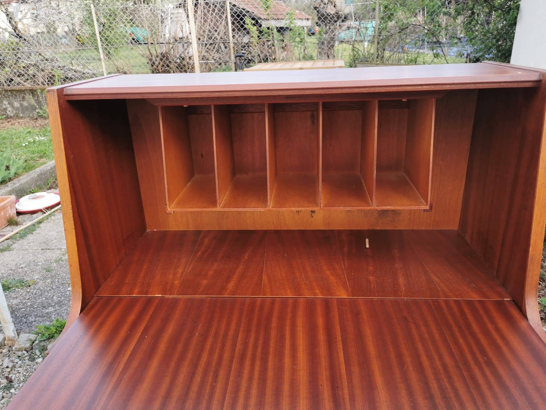 Vintage teak secretary, mid-century