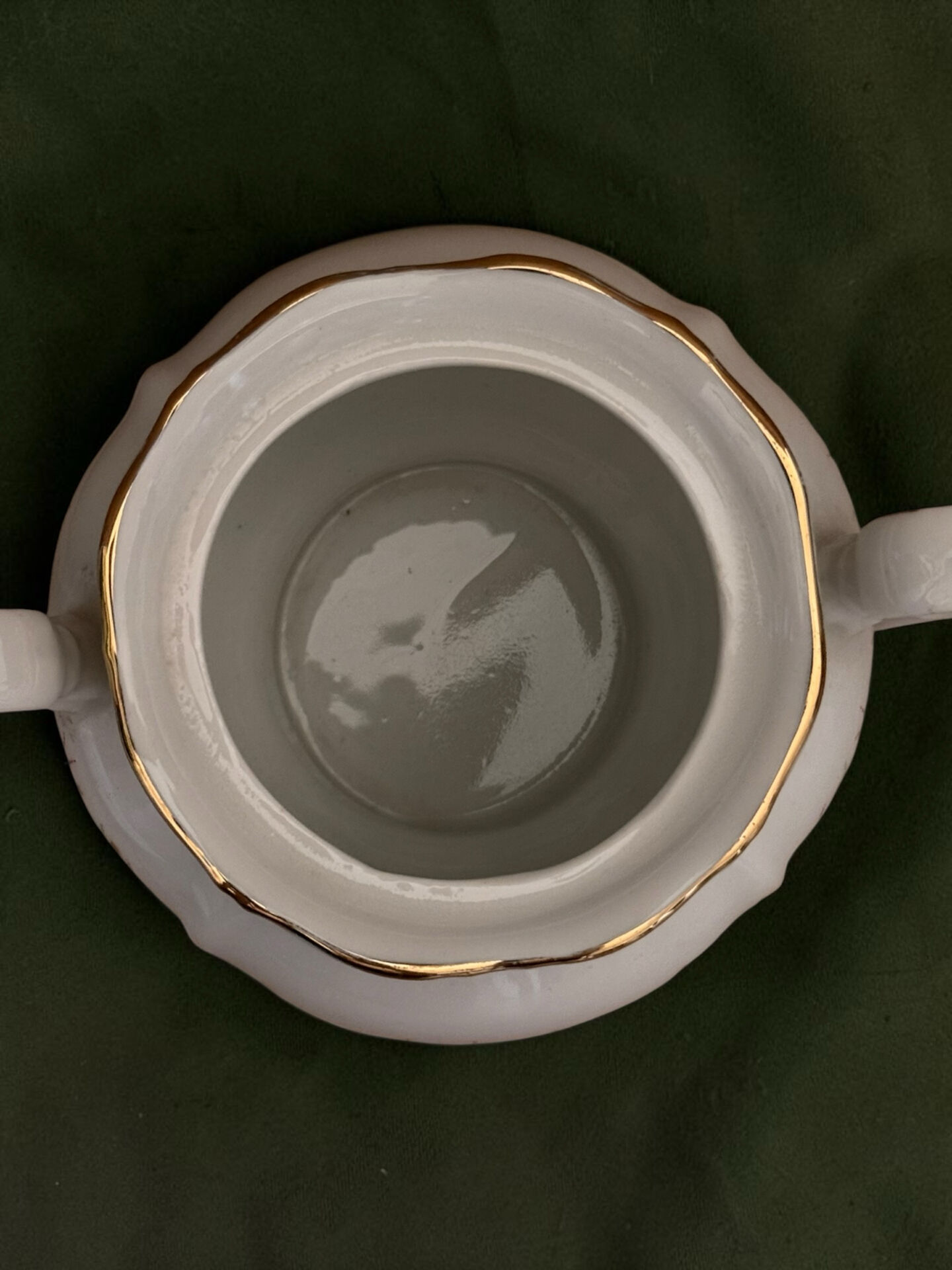 Vintage French Porcelain Sugar Bowl Digoin