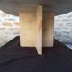 Natural travertine coffee table