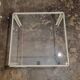 Small white lacquered metal coffee table with glass top, 1970s