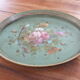 Tray with a plate gallery painted floral decoration