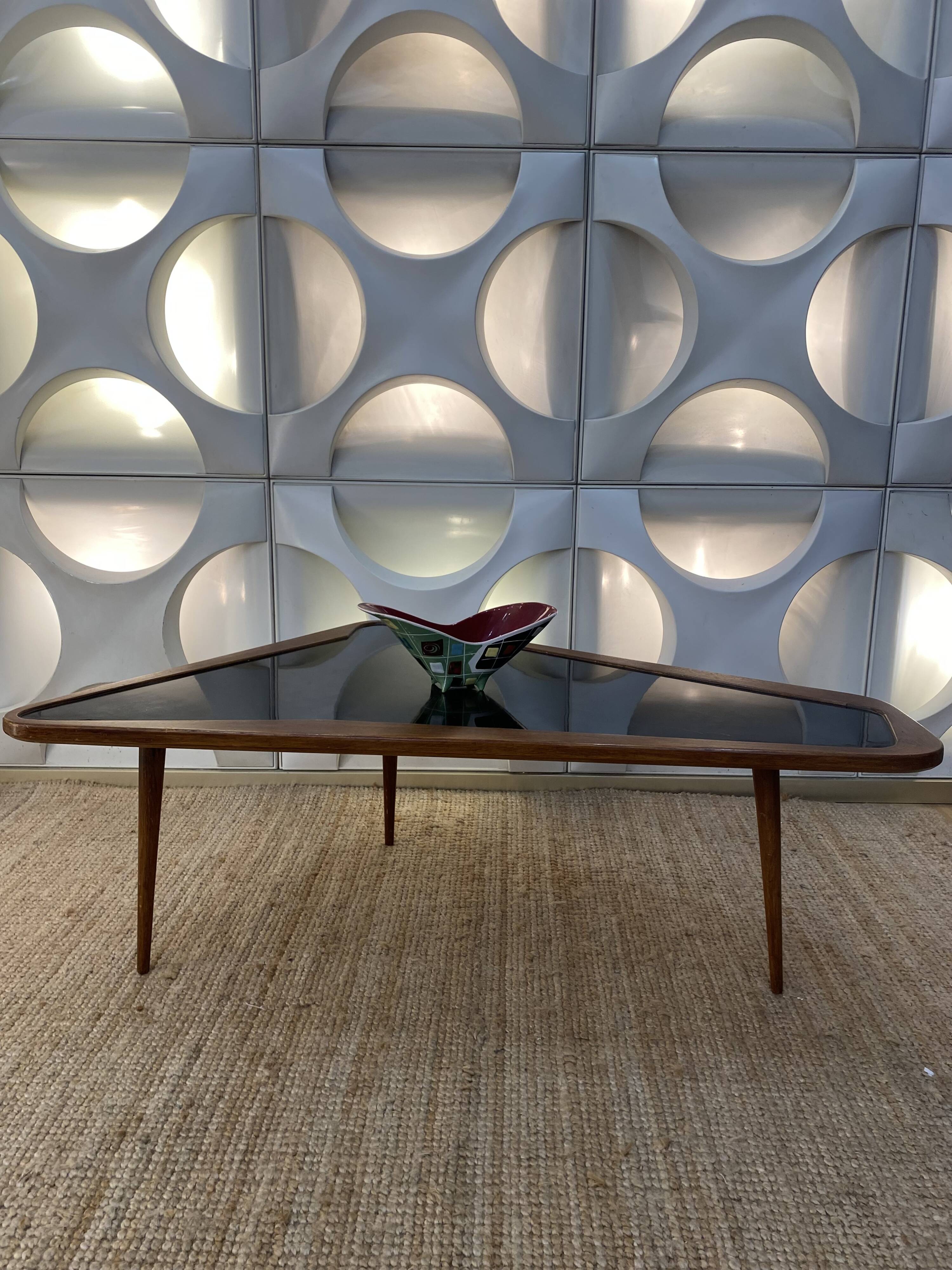 Vintage Coffee Table by Charles Ramos Free Form 1950