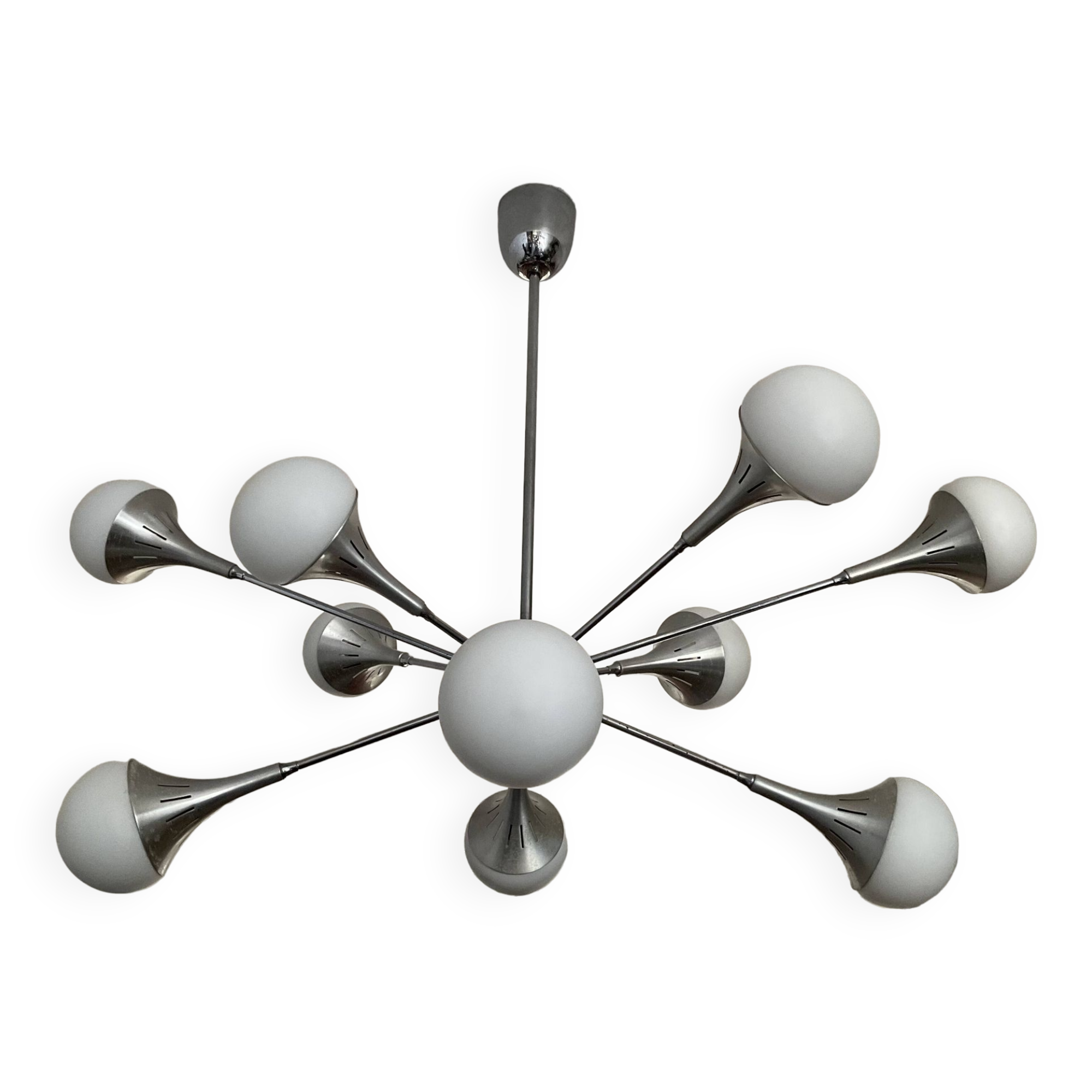 Vintage trumpet chandelier from the 70s