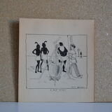 Drawing in indian ink circa 1910