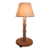 Brutalist living room lamp in raw oak by Charles Dudouyt 1940-1950