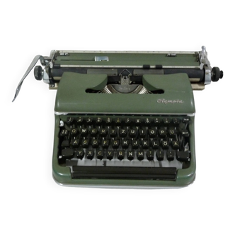 Machine à écrire Olympia SM3 verte vintage - Fonctionne