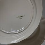 Set of 7 Sarreguemines Ivory plates with gadroons 1960