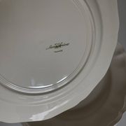 Set de 7 assiettes Ivoire de Sarreguemines à godrons 1960