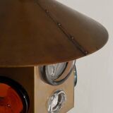 Swedish Mid Century Copper & Glass Ceiling Pendant by Erik Höglund, 1960s