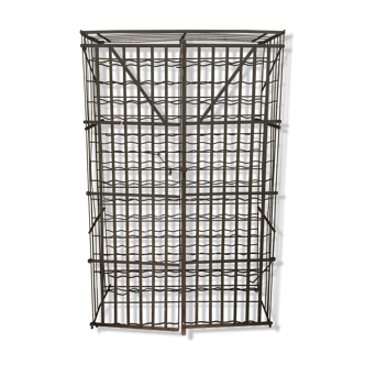 Wrought iron bottle locker with double doors XX century