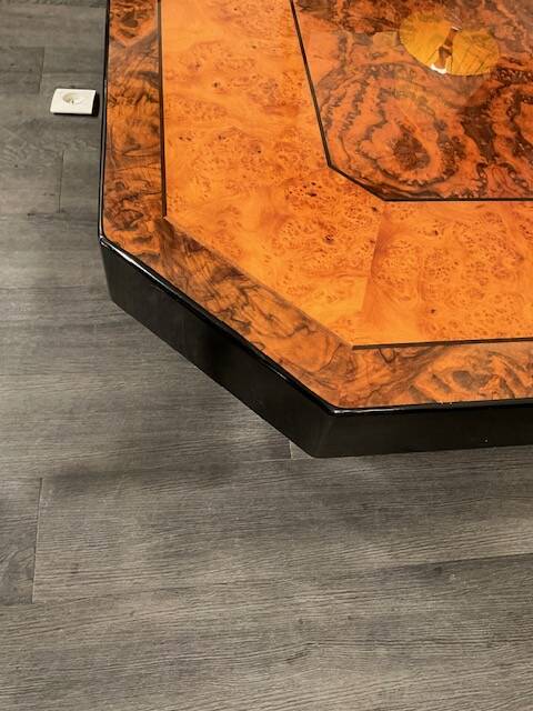 Coffee table in elm burl - 1970s/75s