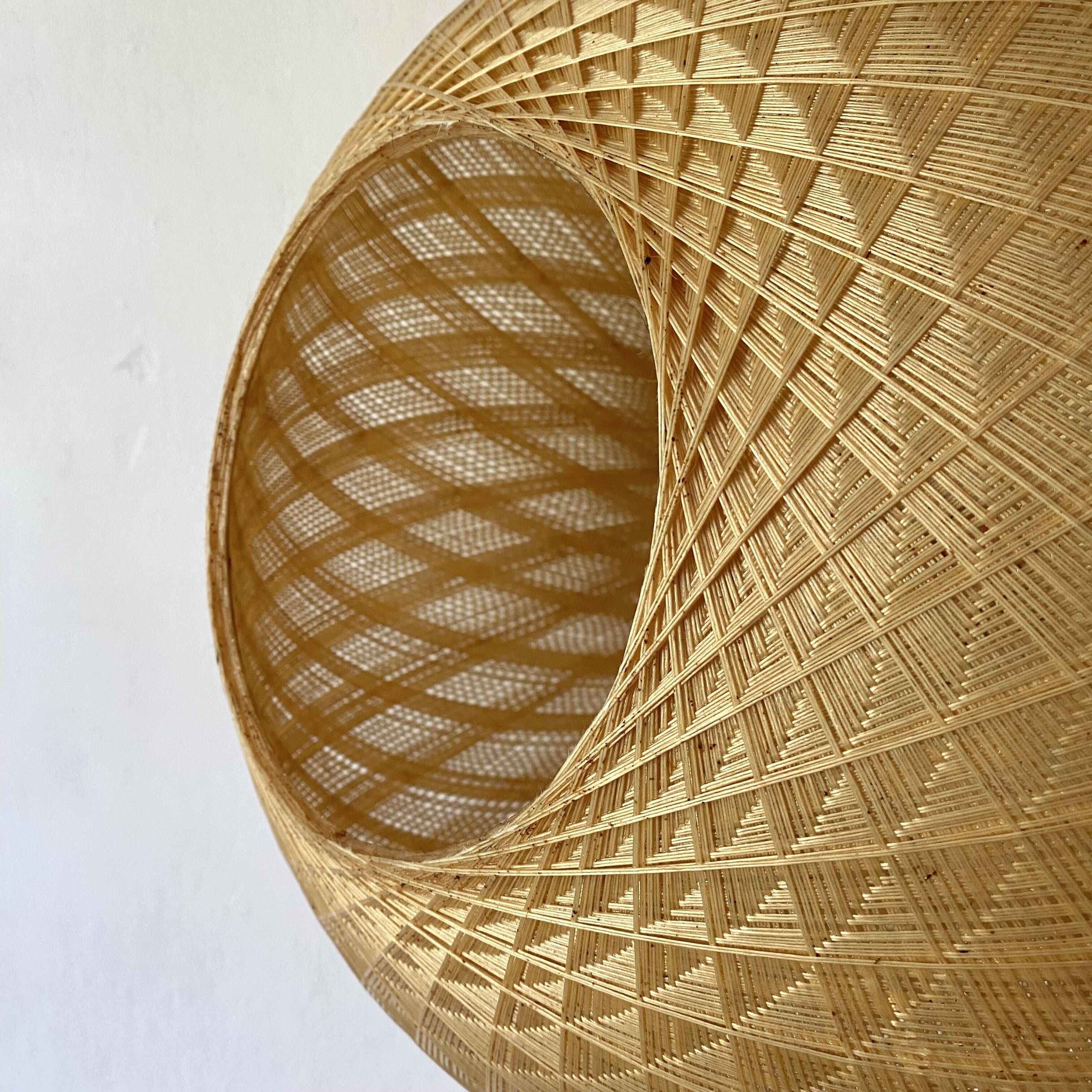 Pair of Scandinavian ball pendant lights