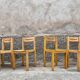 Series of 4 wooden chairs sornay style