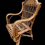 1950s Rattan Child's Armchair