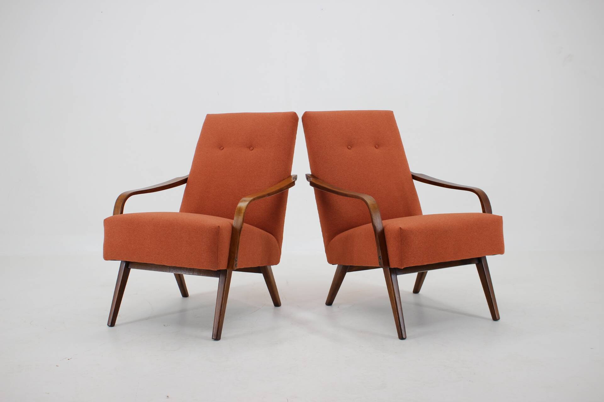 1960s Pair of Vintage Armchairs, Czechoslovakia