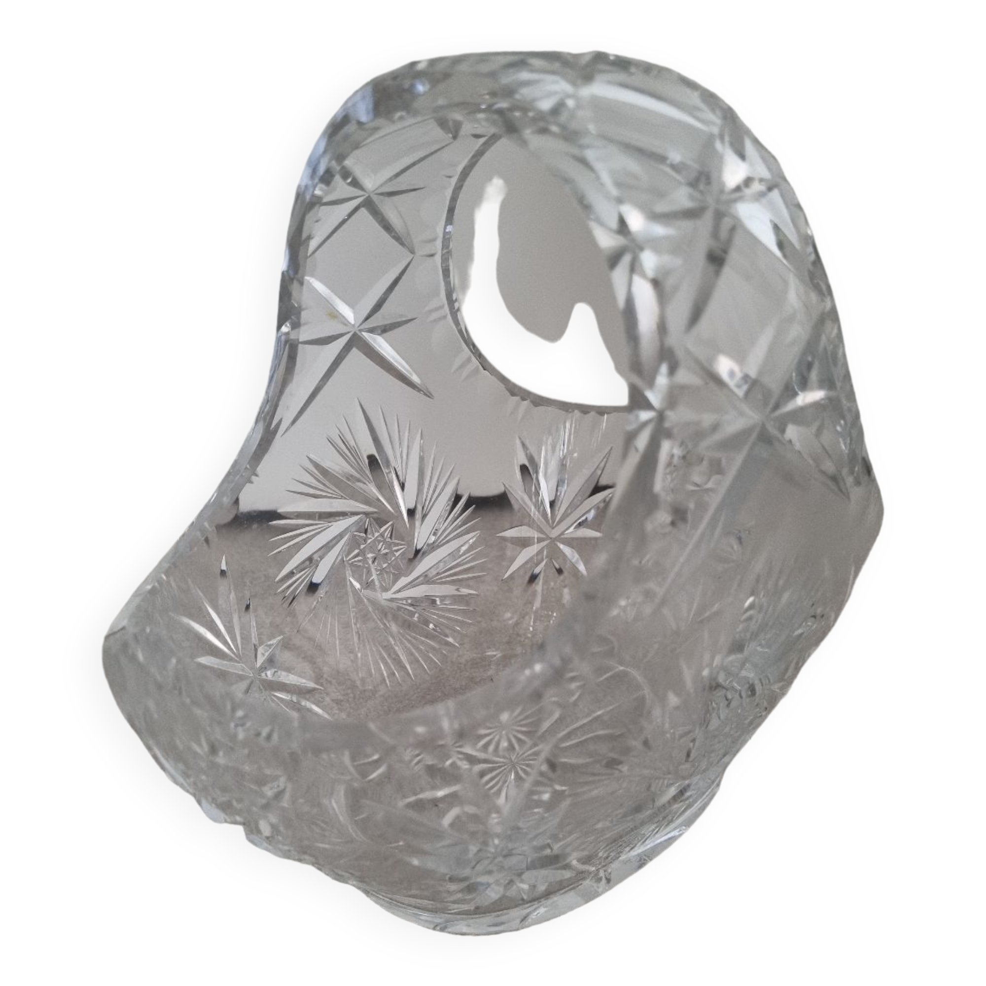 Bohemian crystal fruit basket