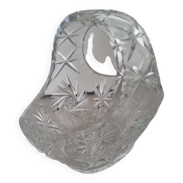 Corbeille à fruits en cristal de Bohême